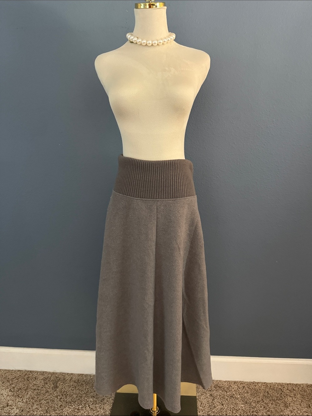Zara Charcoal A-Line Skirt